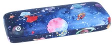 niedliches Brillenetui JUNIOR Space mit Metallscharnier für Kinder in blau | NEU