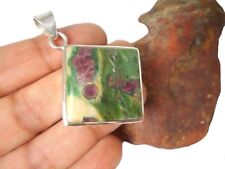 RUBIN Fuchsit Sterlingsilber 925 Edelstein ANHÄNGER - Geschenkverpackung