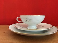 Sammelgedeck Kaffeegedeck Thomas Porzellan mit Gräserdekor und Goldrand .