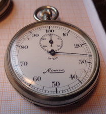 Antike Stoppuhr Metall Minerva