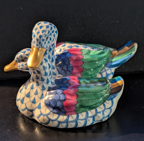 Herend figur fishnet enten - herend,
