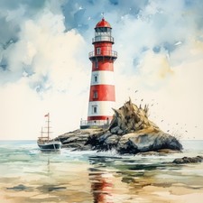 Wandbild leuchtturm - wandbild,