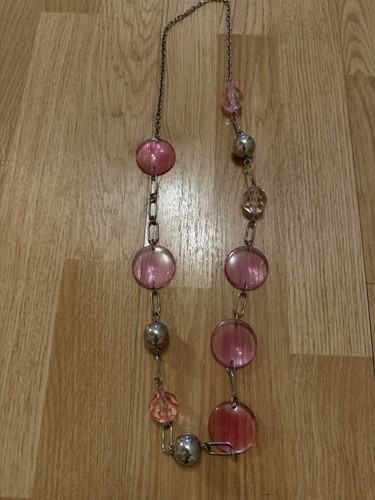Perlenkette pink silber - perlenkette,