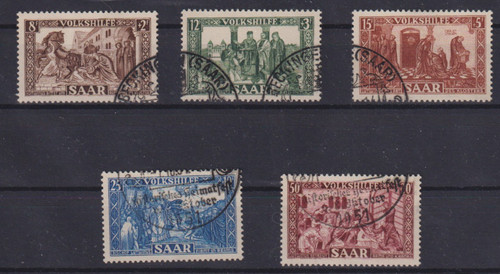 Saarland 1950 299 303 - mi-nr., 299-303