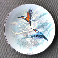 Wandteller Rosenthal Classic Eisvögel fliegende Edelsteine 1992 "Gerhard Bluhm"