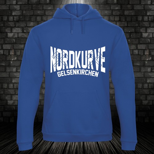 Nordkurve hoodie blau weiss - hoodie,