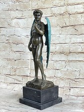 Michelangelo Überwältigend Stecker Hautfarben Angel Skulptur IN Original Bronze