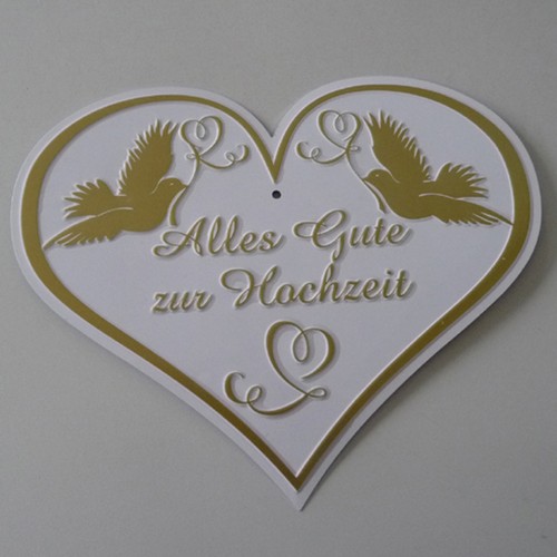Hochzeit blechschild herzform - blechschild,