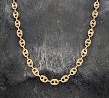 585/14K Gelbgold Bohnenkette 65,50cm - 23,60 g - Halskette Gliederkette N99