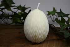 Kerze Oster Ei weiß  6,5 x