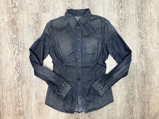 Diesel Damen Jeansbluse Gr. S Bluse Jeanshemd Jeans Oberteil Hemd Hemdbluse Blau