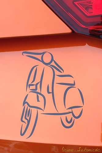 Aufkleber vespa dakar - aufkleber, "vespa