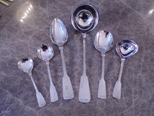 WMF AUGSBURGER FADEN Satz 6 Vorleger Vorlegeteile in Cromargan TOP