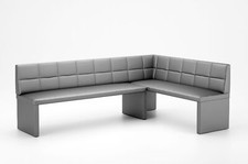 Eckbank Bank Küchenbank  -Ruth XL / L -Kunstleder Grau 196 x 142 cm