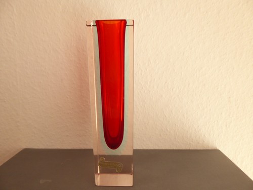 Blockvase murano glas sommerso - blockvase,