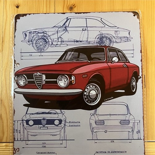 Blechschild alfa romeo bertone - blechschild,