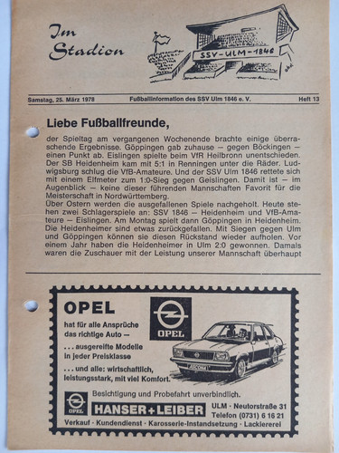 Fussball programm amateurliga - fussball,