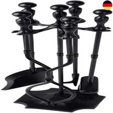 Schmiedeeisernes Kaminwerkzeugset | Robuste Schornsteinschürhaken