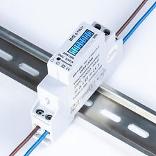 Wechselstromzähler Stromzähler KWh Zähler 1 phasig Phasen für Hutschiene DIN