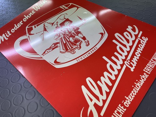 Almdudler altes blechschild - almdudler,