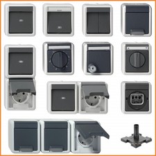 Gira Aufputz IP44 grau