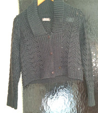 Graue Jacke - Strickweste - Gr. 140 - 10 A - jean bourget