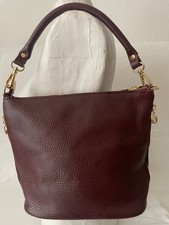 Tasche ital. Leder NEU Handtasche Schultertasche Umhängetasche Damen Bordeaux