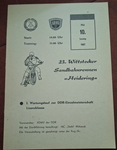 Speedway sandbahn 1987 - speedway,