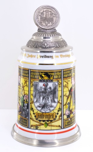 Bierkrug mit zinndeckel - bierkrug, motiv