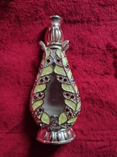 Parfum Flacon leer aus Dubai-Gold-Gelb-Rot Farbig-Hochgl.-13x5 cm (neuwertig)