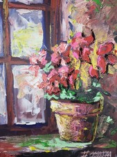 Ölbild Blumen  AktGemälde Modern Art Alexander Diener Natur  Unikat Wandbild 