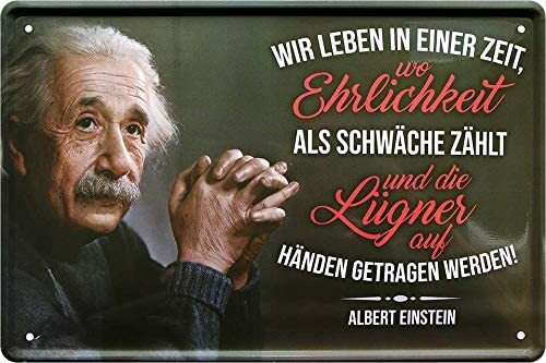 Blechschild albert einstein - blechschild,