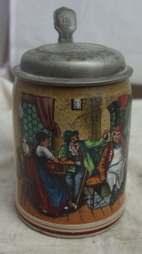 Antiker keramik bierkrug spar - bierkrug,