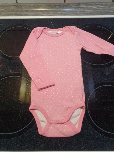 Pink gepunkteter langarm body