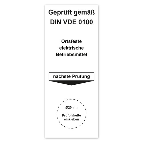 Geprüft gemäß din - geprüft, 0100