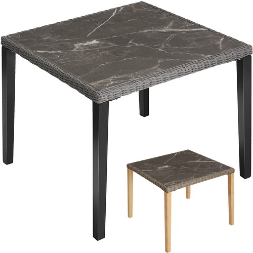 Alu rattan tisch - tisch, gartentisch
