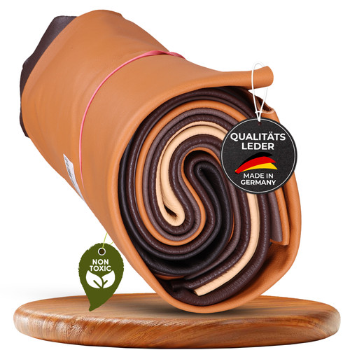 Lederstücke 1kg braun din - lederstücke,