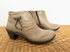 Josef Seibel Damen Stiefeletten Schuhe Gr. 39, Echtleder, beige