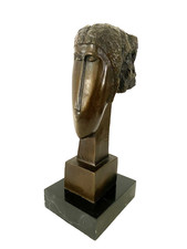 Bronze Büste Modigliani Kopf
