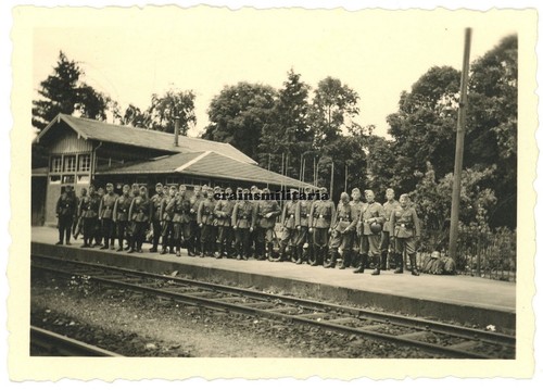 Orig foto soldaten - am, bahnhof