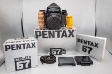 Pentax 67 Gehäuse Body + Prismasucher + SMC 90mm f2.8 + Griff + OVP