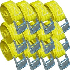 12  Stück Spanngurte mit Schnellverschluss   Farbe SIGNAL gelb