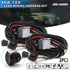 2x 12V 40A für LED Light bar Nebelscheinwerfer Kabelbaum Relais Kit mit Schalter