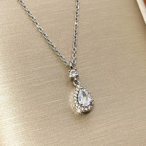 Damen halskette zirkonia - halskette,