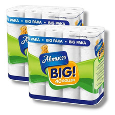 🧻 Almusso BIG! 80 Rollen Toilettenpapier – 3-lagig, 100 % Zellulose Ohne Duft