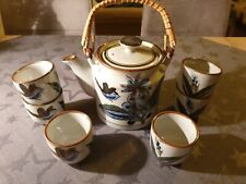 Teeservice aus Ton, Vogelmotiv, toller Zustand