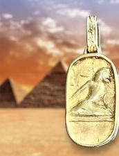 Ägypten Anhänger Kartusche echt 925 Silber vergoldet - Geschenkidee - NEU