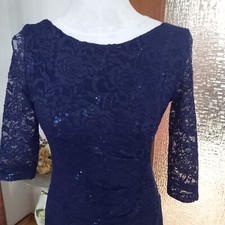 Swing Kleid Cocktailkleid  Blau mit Glitzer Gr. 36 w. NEU