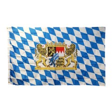 Fahne 60x90 Freistaat Bayern mit Wappen Löwe mit Ösen
