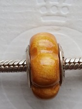 Original  Pandora Element, Charm Holz, hell, retired